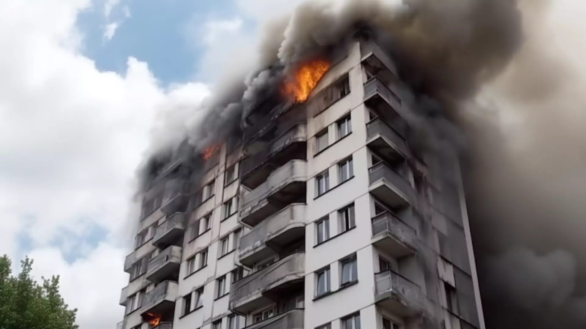 Пожар на крыше строящегося ЖК «Парк Победы» в Краснодаре потушили рабочие